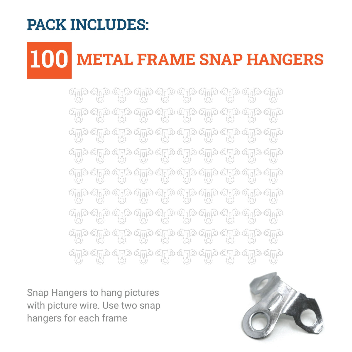 Metal Frame Snap Hanger - S - HWR - 05X - Picture Hang Solutions