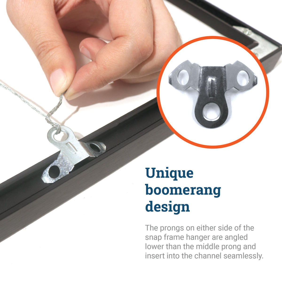 Metal Frame Snap Hanger - S - HWR - 05X - Picture Hang Solutions