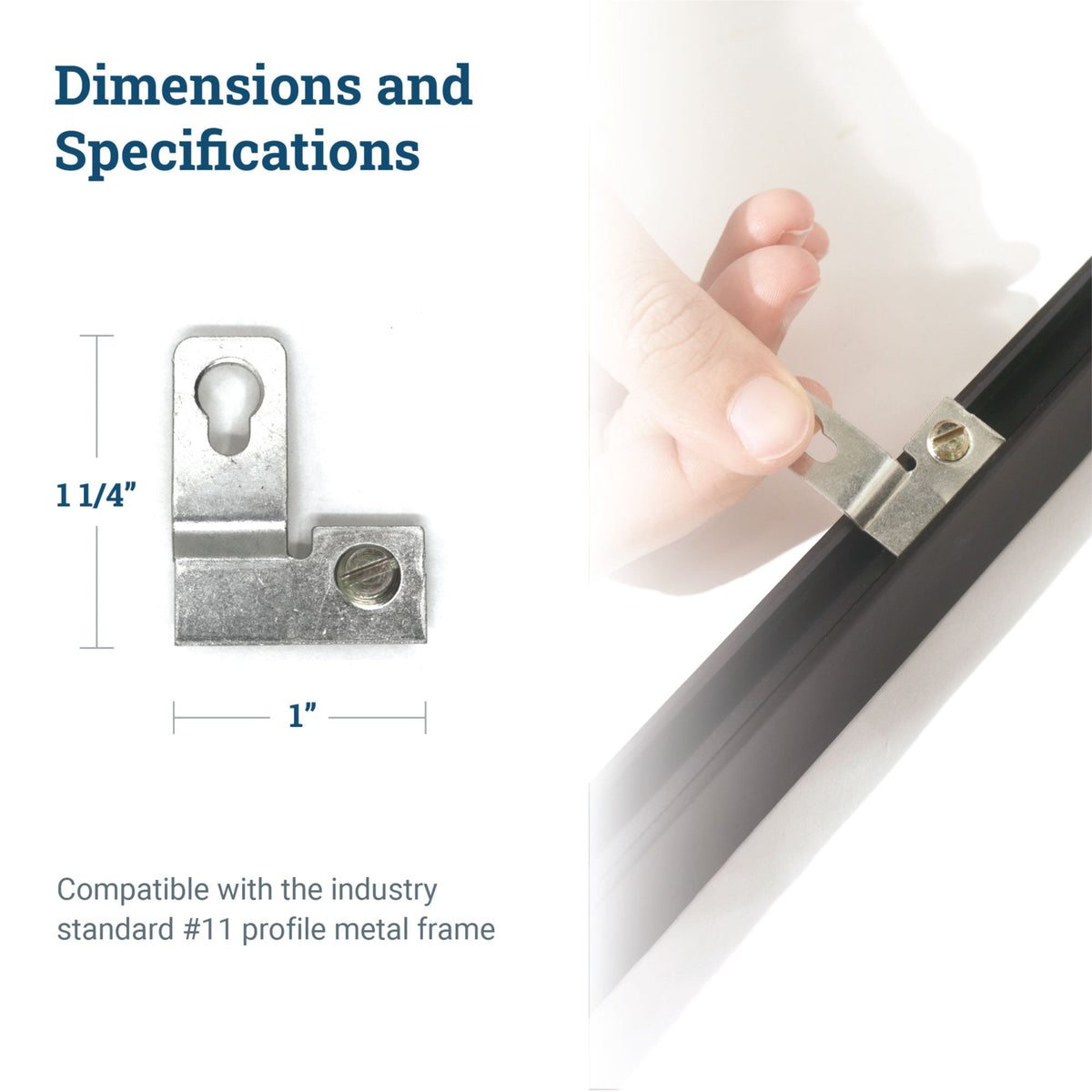 Metal Frame Solid Hanger - S - HWR - 4258X - Picture Hang Solutions