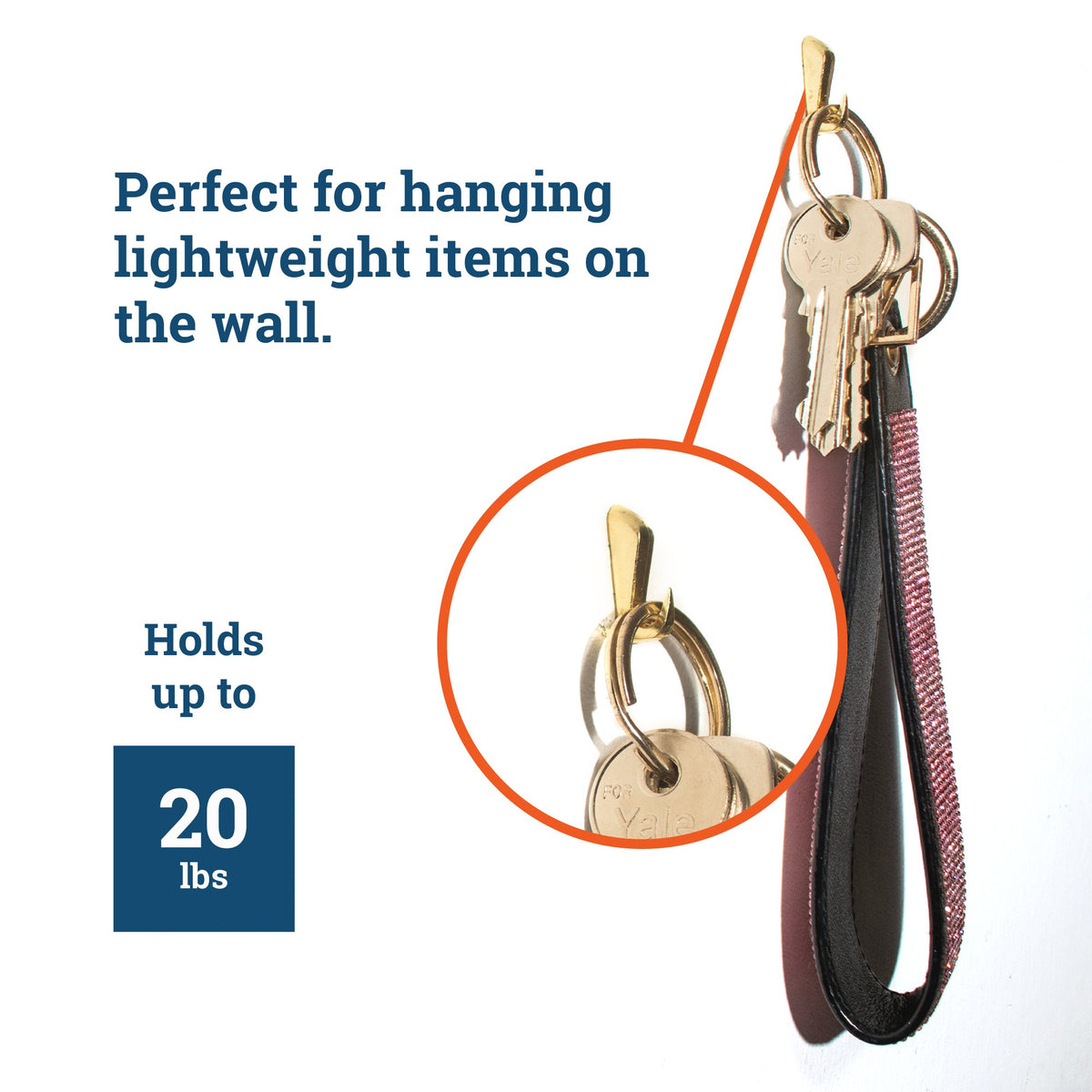 Push Pin Hooks for Lightweight Hanging - Supports up to 20 lbs - HWR - PPINX - Picture Hang Solutions