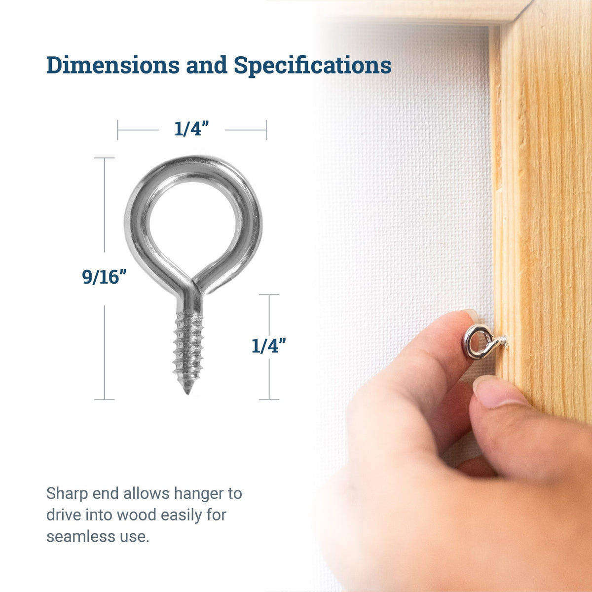 Screw Eye Hanger 216.5 - HWR-50701CC - Picture Hang Solutions