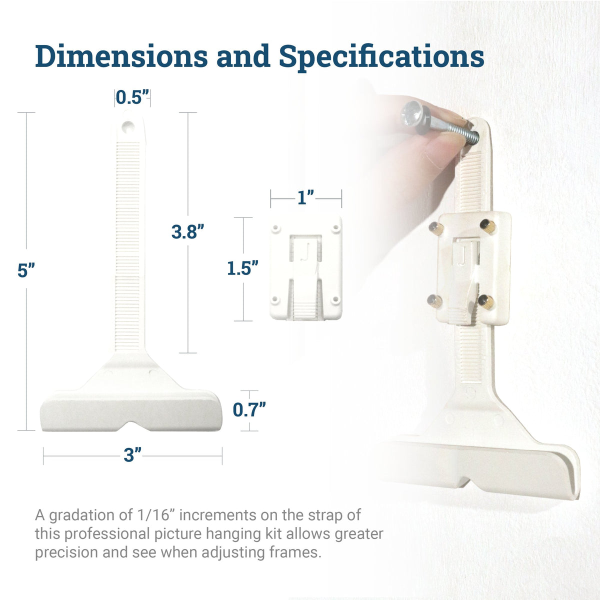 T - Strap Adjustable Hanger - HWR - 191 - Picture Hang Solutions